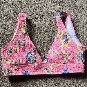 Floral Pink Bikini Top